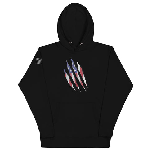 Patriot Grunge Slash Unisex Hoodie - Mainstream Freedom