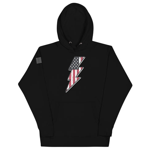 Lightning Bolt America Unisex Hoodie - Mainstream Freedom