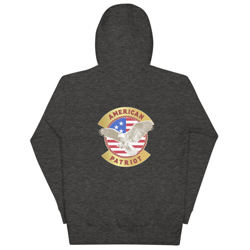 American Patriot Unisex Hoodie (Back Design) - Mainstream Freedom
