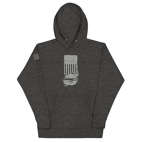 American Flag and Car Unisex Hoodie - Mainstream Freedom