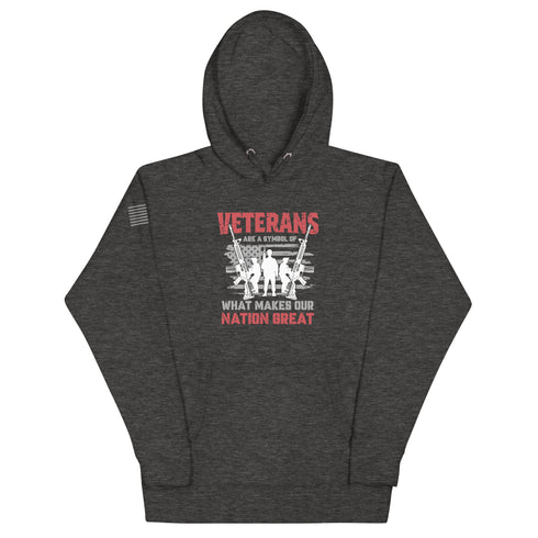 Veterans are a Symbol Of What Makes Our Nation Great Unisex Hoodie - Mainstream Freedom