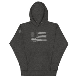Grunge American Flag with Guns Unisex Hoodie - Mainstream Freedom