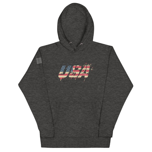 USA Grunge Unisex Hoodie - Mainstream Freedom