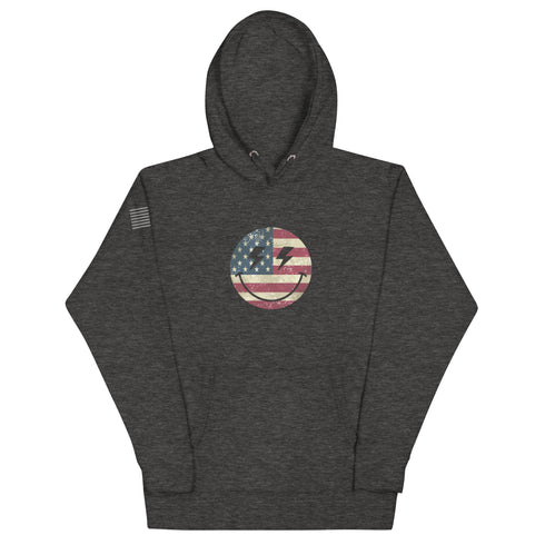 Patriot Smiley Unisex Hoodie - Mainstream Freedom