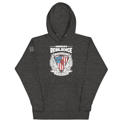 America's Resilience Fuels Our Determination Unisex Hoodie - Mainstream Freedom