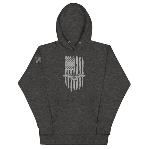 American Eagle Soaring, American Flag Rugged Unisex Hoodie - Mainstream Freedom