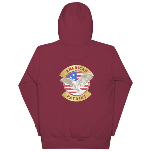 American Patriot Unisex Hoodie (Back Design) - Mainstream Freedom