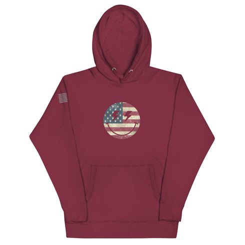 Patriot Smiley Unisex Hoodie - Mainstream Freedom