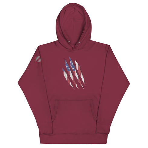 Patriot Grunge Slash Unisex Hoodie - Mainstream Freedom