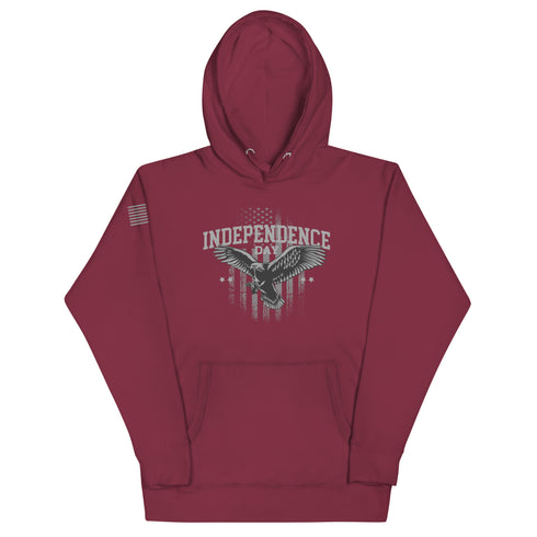 Independence Day Rugged with American Flag Unisex Hoodie - Mainstream Freedom