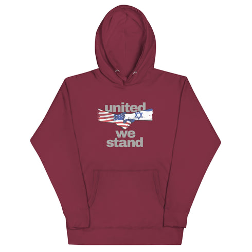 United We Stand Israel and America Unisex Hoodie - Mainstream Freedom