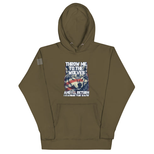 Throw Me To The Wolves And I'll Return Leading The Pack Unisex Hoodie - Mainstream Freedom