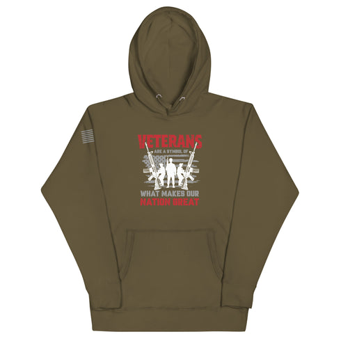 Veterans are a Symbol Of What Makes Our Nation Great Unisex Hoodie - Mainstream Freedom