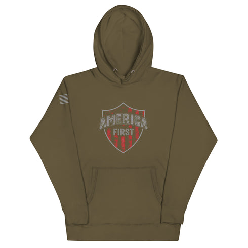 America First Unisex Hoodie - Mainstream Freedom