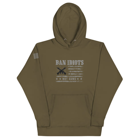 Ban Idiots Not Guns Unisex Hoodie - Mainstream Freedom