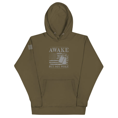 Awake But Not Woke Unisex Hoodie - Mainstream Freedom