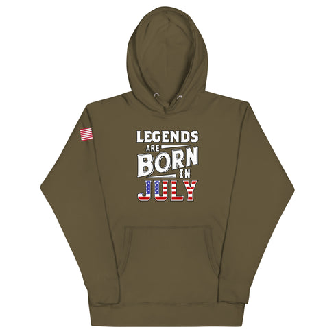 Legends Are Born In July Unisex Hoodie - Mainstream Freedom