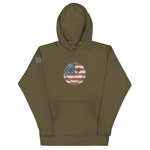 Patriot Smiley Unisex Hoodie - Mainstream Freedom