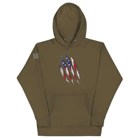 Patriot Grunge Slash Unisex Hoodie - Mainstream Freedom