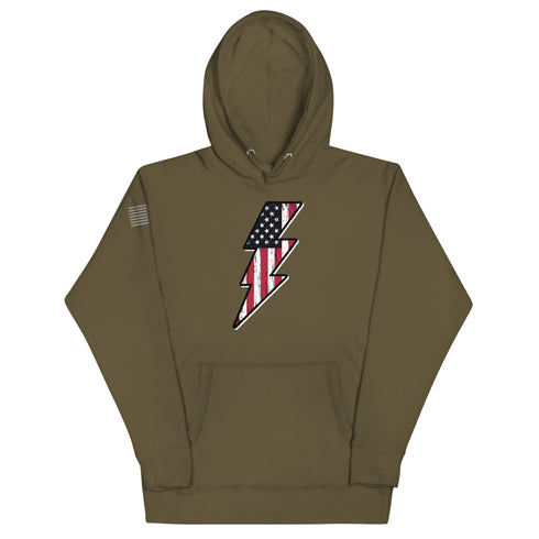 Lightning Bolt America Unisex Hoodie - Mainstream Freedom