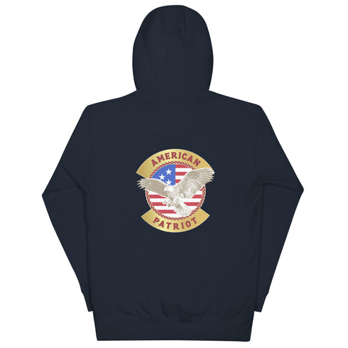 American Patriot Unisex Hoodie (Back Design) - Mainstream Freedom