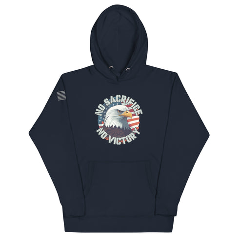 No Sacrifice No Victory Unisex Hoodie - Mainstream Freedom
