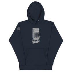 American Flag and Car Unisex Hoodie - Mainstream Freedom