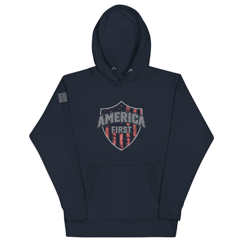 America First Unisex Hoodie - Mainstream Freedom