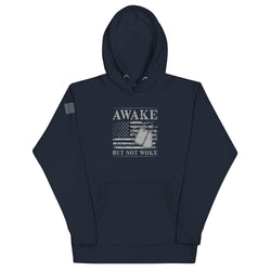 Awake But Not Woke Unisex Hoodie - Mainstream Freedom