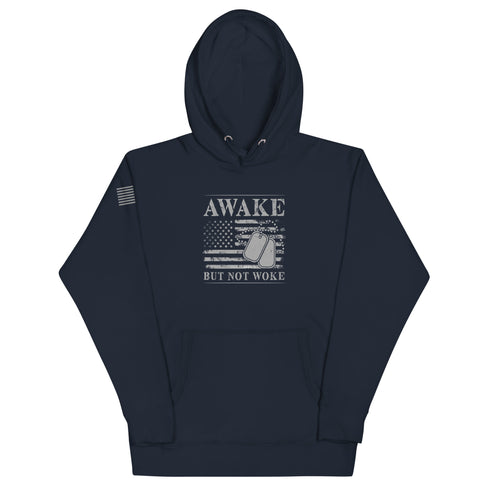 Awake But Not Woke Unisex Hoodie - Mainstream Freedom