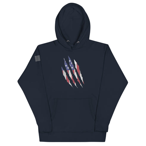 Patriot Grunge Slash Unisex Hoodie - Mainstream Freedom