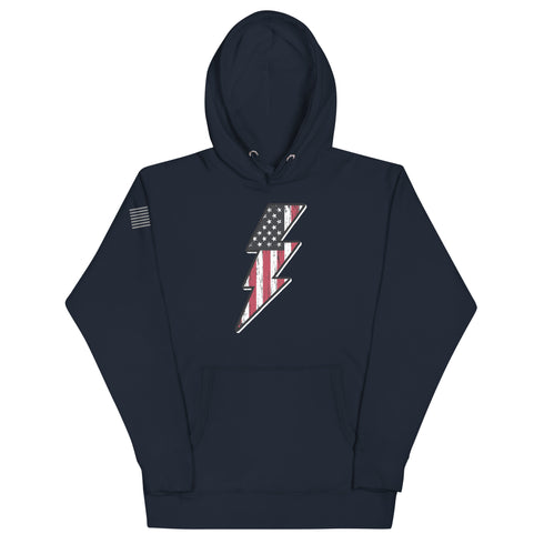 Lightning Bolt America Unisex Hoodie - Mainstream Freedom