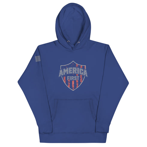 America First Unisex Hoodie - Mainstream Freedom