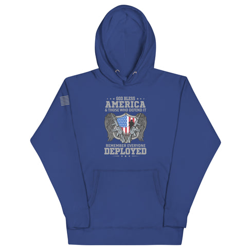 God bless America & Those Who Defend It Remember Everyone Deployed Unisex Hoodie - Mainstream Freedom