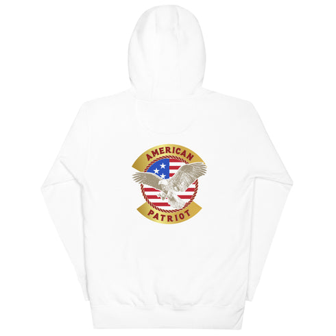 American Patriot Unisex Hoodie (Back Design) - Mainstream Freedom