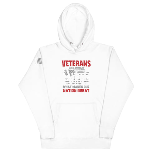 Veterans are a Symbol Of What Makes Our Nation Great Unisex Hoodie - Mainstream Freedom