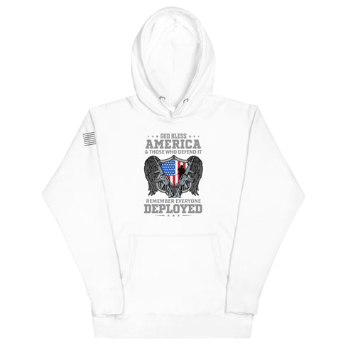 God bless America & Those Who Defend It Remember Everyone Deployed Unisex Hoodie - Mainstream Freedom