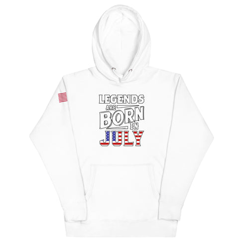Legends Are Born In July Unisex Hoodie - Mainstream Freedom