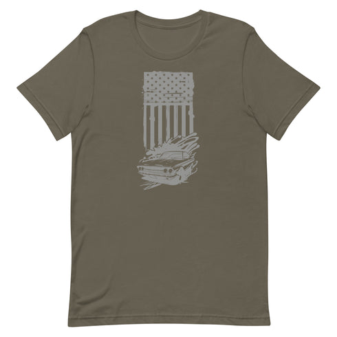 American Flag and Car t-shirt - Mainstream Freedom