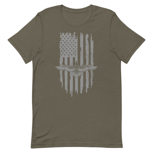 American Eagle Soaring, American Flag Rugged t-shirt - Mainstream Freedom