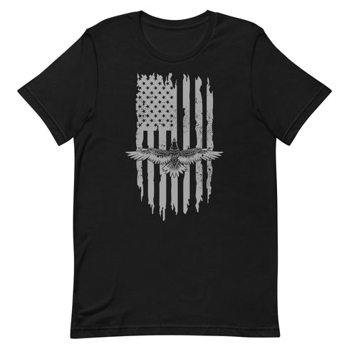 American Eagle Soaring, American Flag Rugged t-shirt - Mainstream Freedom