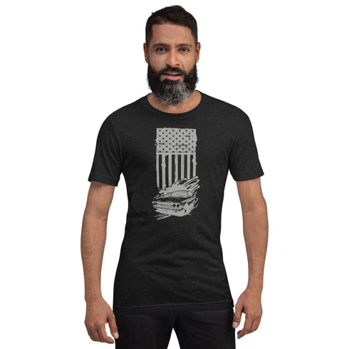 American Flag and Car t-shirt - Mainstream Freedom