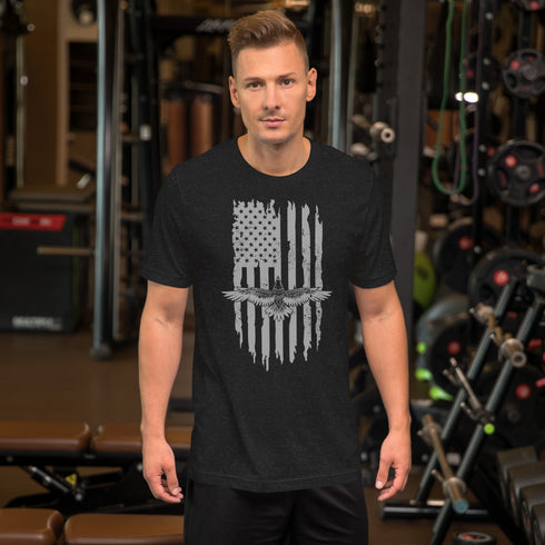 American Eagle Soaring, American Flag Rugged t-shirt - Mainstream Freedom