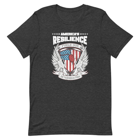 America's Resilience Fuels Our Determination Unisex t-shirt - Mainstream Freedom
