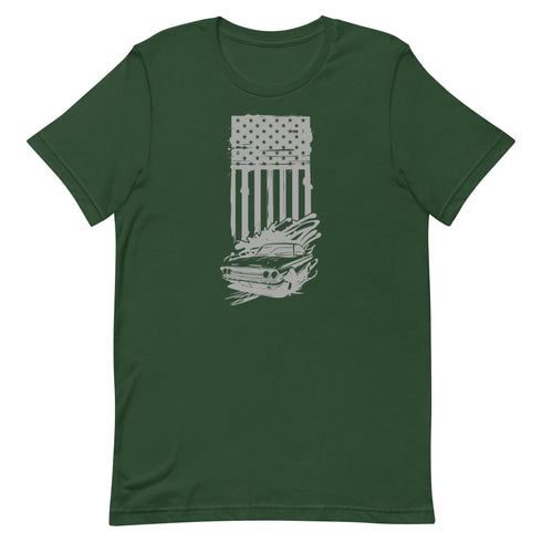 American Flag and Car t-shirt - Mainstream Freedom