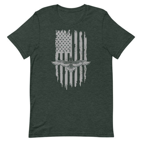 American Eagle Soaring, American Flag Rugged t-shirt - Mainstream Freedom