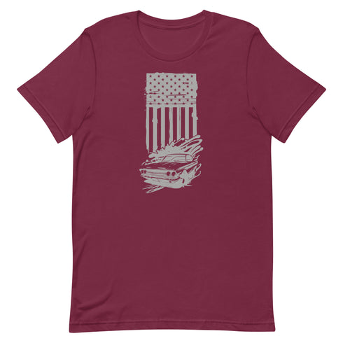 American Flag and Car t-shirt - Mainstream Freedom