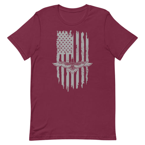 American Eagle Soaring, American Flag Rugged t-shirt - Mainstream Freedom