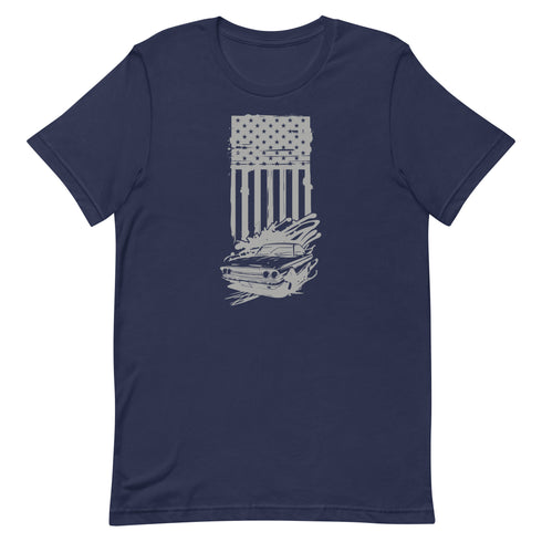 American Flag and Car t-shirt - Mainstream Freedom