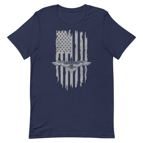 American Eagle Soaring, American Flag Rugged t-shirt - Mainstream Freedom